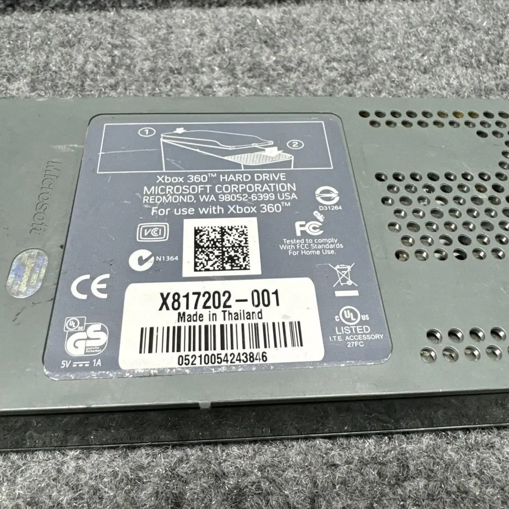 XBOX 360 Gray TOP‎ HARD DRIVE HDD 60GB-X817202-001
